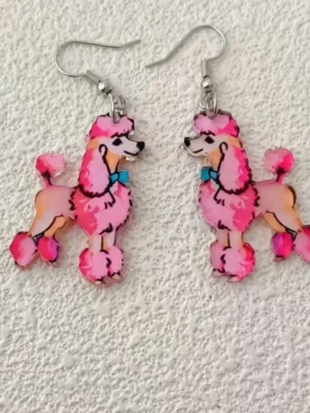 Pink Poodle Dog Earrings – Cute Pet-Themed Accessories